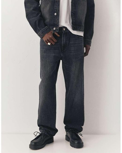 Pull&Bear White Straight-Leg Jeans for men