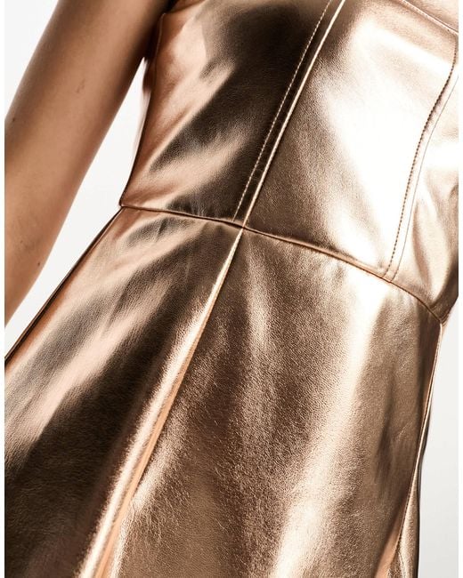 Amy Lynn Natural Lupe Bandeau Maxi Dress With Thigh High Split