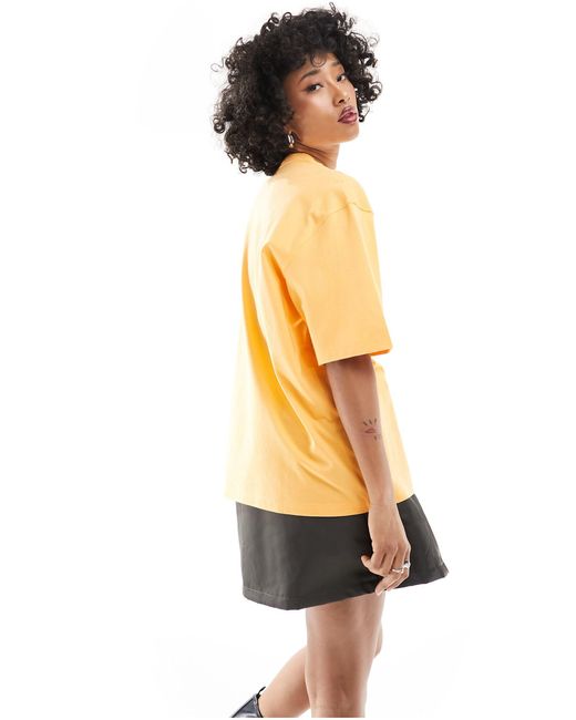 Camiseta naranja pastel essentials Adidas Originals de color Orange