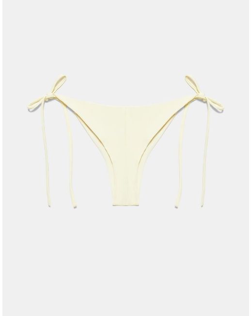 Pull&Bear Green Gathered Bikini Bottoms
