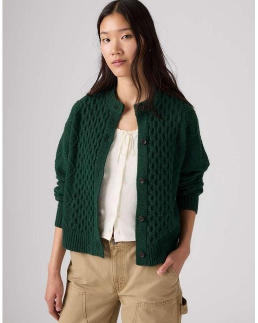 Levi's Green Charlotte Crewneck Cardigan