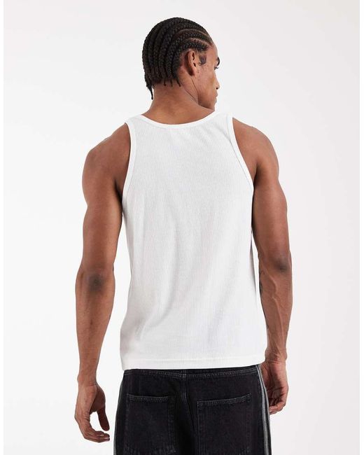 Adidas Originals White Essentials Tank Top for men