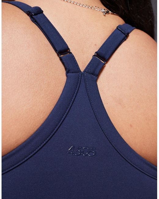 4505 Blue Curve Icon Yoga Cami With Inner Bra