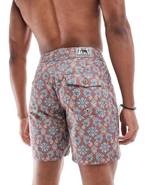 Rhythm Multicolor Strand Abstract Print Swim Trunks for men