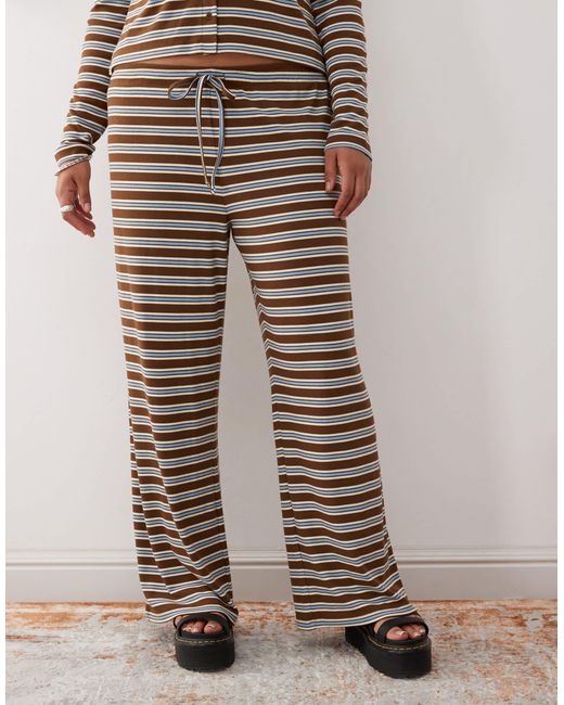 Collusion Gray Plus Relaxed Rib Stripe Trouser