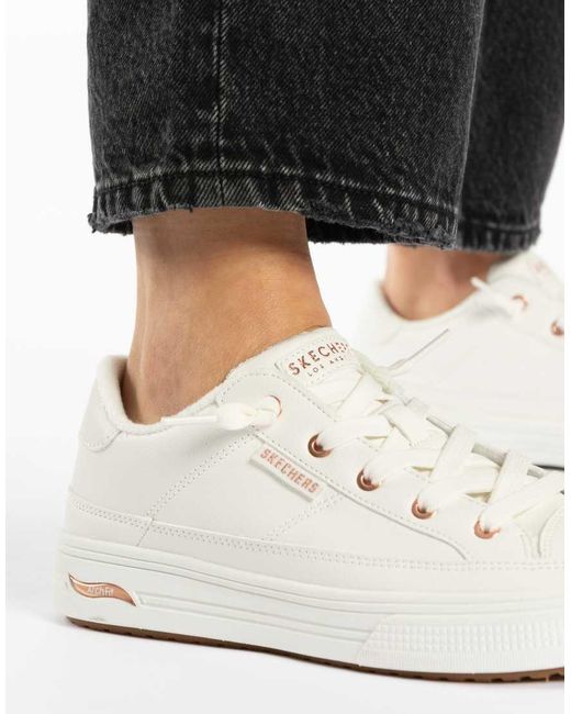 Skechers White Arch Fit Arcade On My Way Shoe