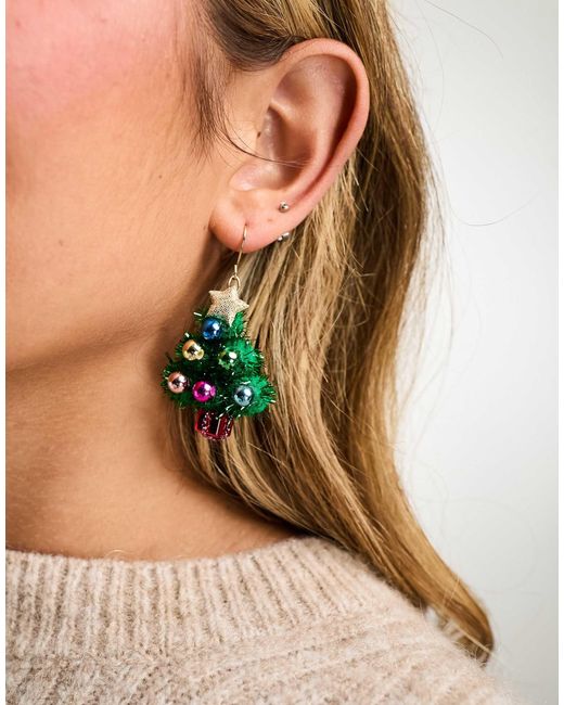 Boucles d'oreilles sapin Accessorize en coloris Brown