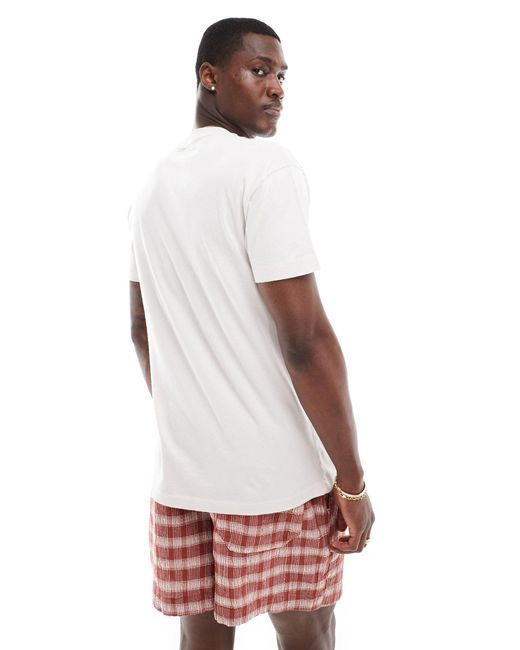 Camiseta holgada con estampado "florida keys" Abercrombie & Fitch de hombre de color White