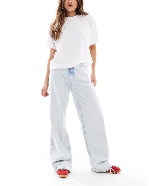 Tommy Hilfiger White Charlie High Rise Wide Leg Jeans