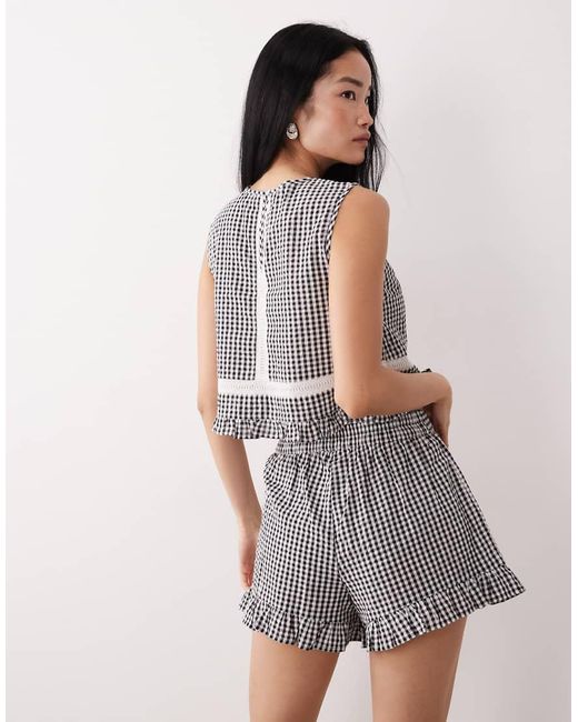 Wednesday's Girl Gray Co-ord Sleeveless Smock Top With Broderie Detail