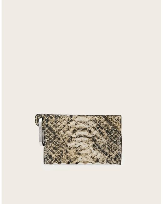 AllSaints Natural Hex Snake Cardholder