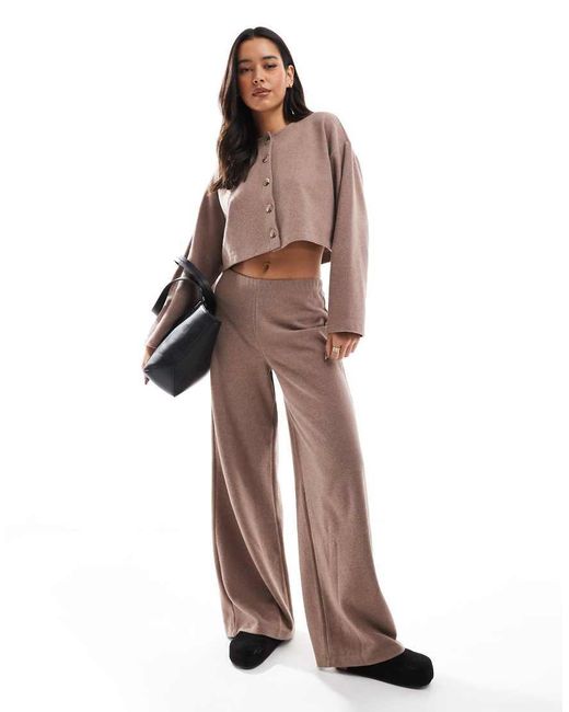 Miss Selfridge Zacht Vest Met Verlaagde Schouders En Knoopsluiting in het Brown