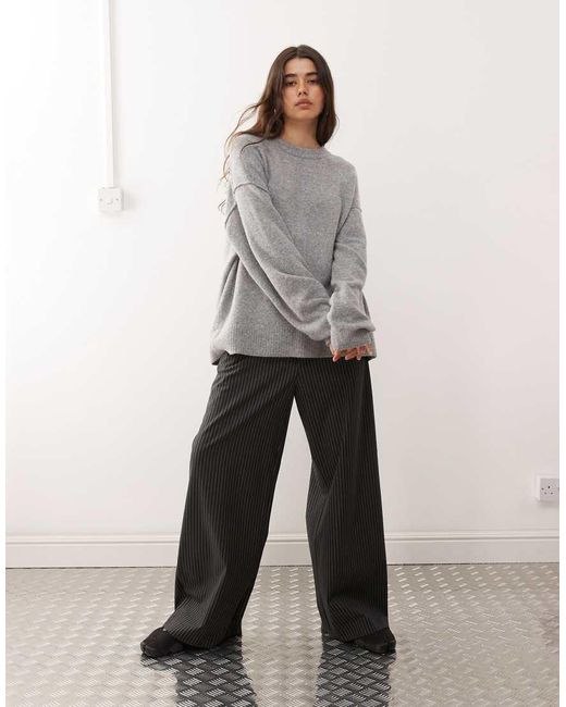 Jersey Gris Jaspeado De Mezcla De Lana De Weekday de color Gray