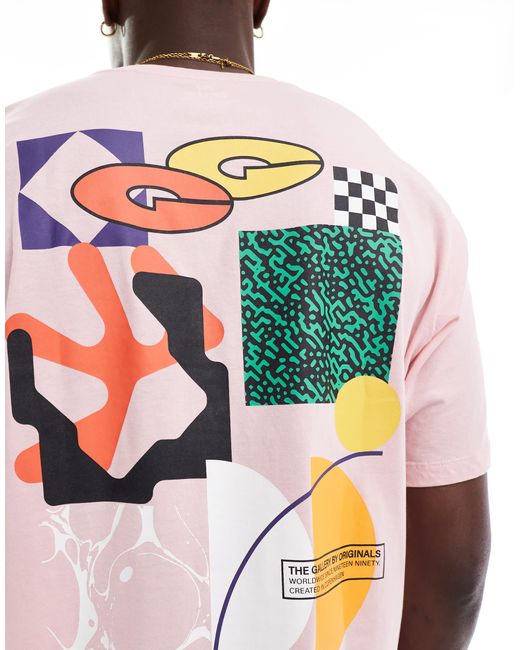 T-shirt oversize avec imprimé graphique au dos Jack & Jones pour homme en coloris Gray