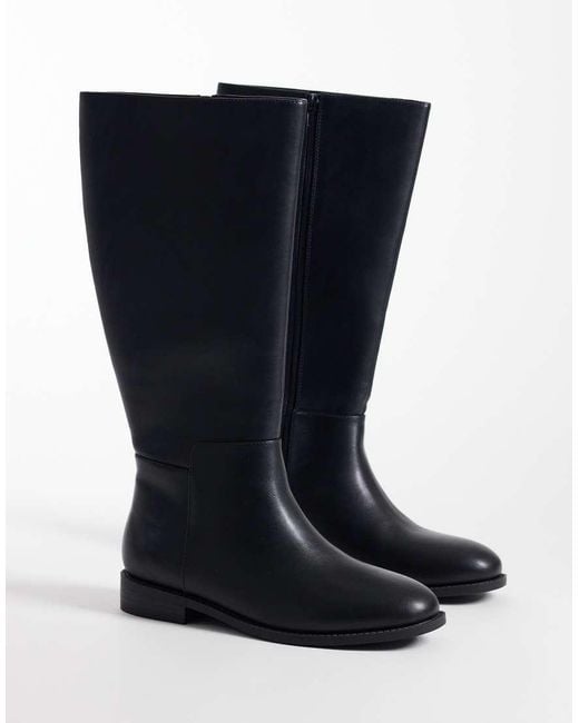 London Rebel Blue Paloma Refined Riding Boots