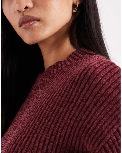 4th & Reckless Red Soft Rib Knit Sweater