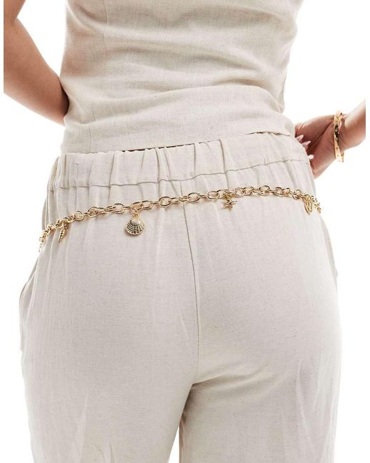 Accessorize Natural Shell Chain Belt
