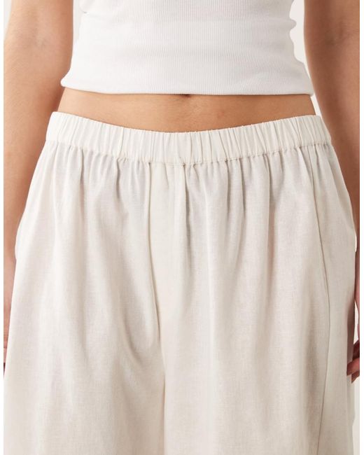 Collusion Natural Xl Balloon Pant With Linen