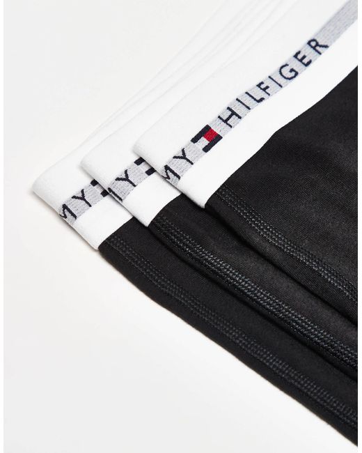Tommy Hilfiger Black Signature Cotton Essentials 3 Pack Trunks for men