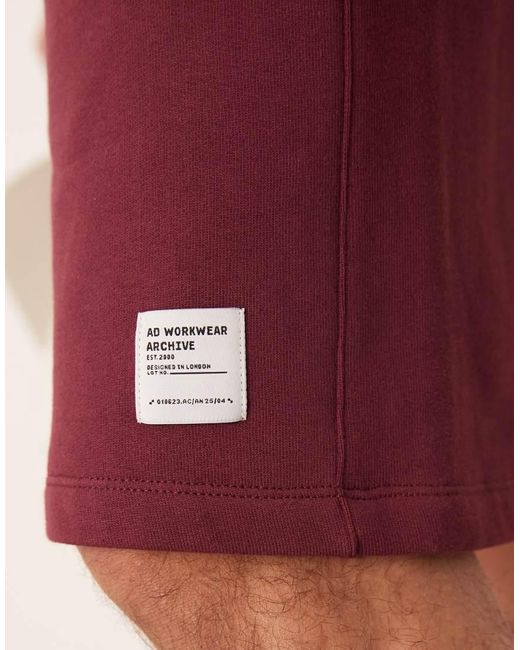 ASOS Oversized Shorts Met Geweven Badge in het Red voor heren