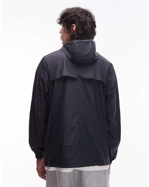 Rains Blue 18370 Zip Through Waterproof Storm Breaker Jacket for men