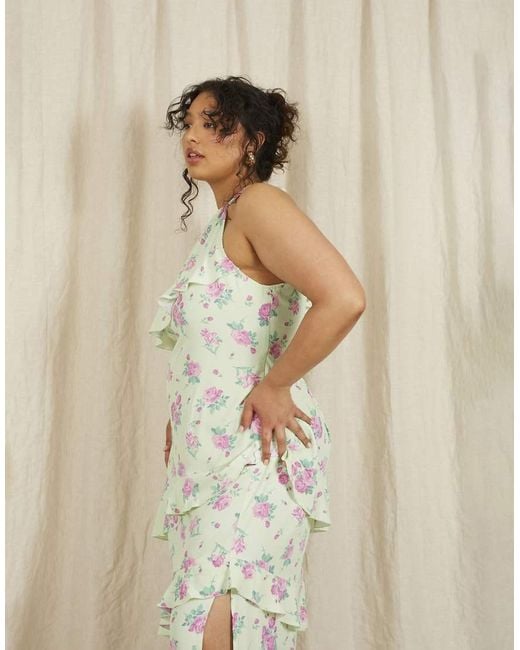Going Somewhere Natural Floral Maxi Dress
