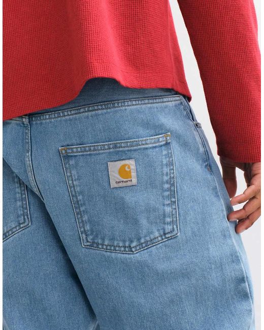 Carhartt Blue Newel Relaxed Tapered Fit Jeans for men