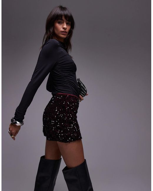 Mango Blue Sequin Shorts