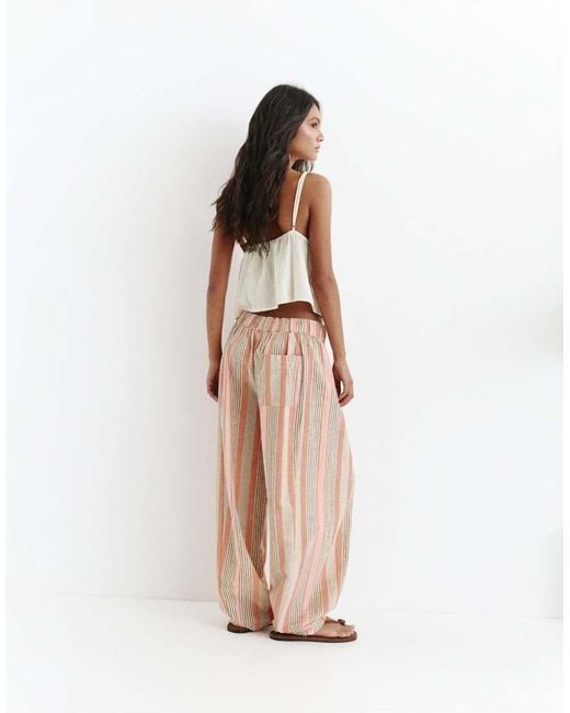 Pull&Bear White Strappy Top With Lace Detail