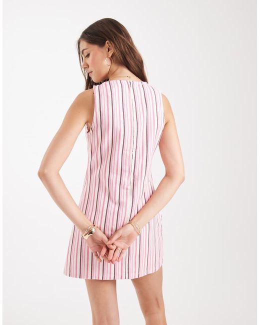 Miss Selfridge Pink Denim Shift Dress