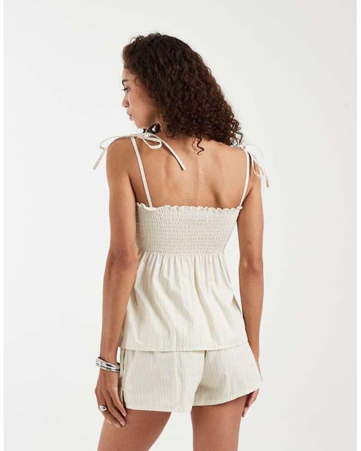 Motel White Co-ord Zerah Floaty Cami Top