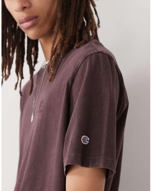 Champion Brown Crewneck T-Shirt for men