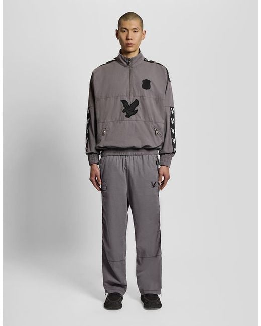 Lyle & Scott Gray Trousers Nowhere Fc Track Trouser for men