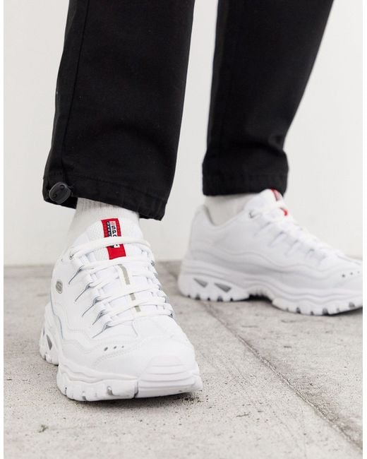 Skechers – Energy – Sneaker mit dicker Sohle in White für Herren