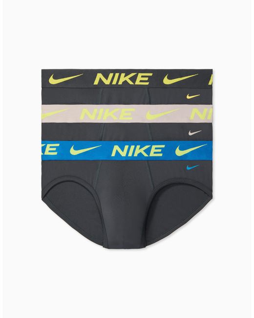 Nike Blue Essential Microfiber 3 Pack Briefs for men