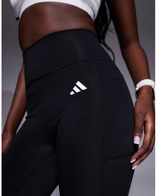 Adidas Originals Gray Adidas Training Optime Essentials No Seam Leggings