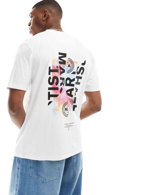Marshall Artist White Graphic Back T-shirt for men