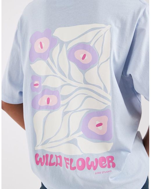 JJXX White Oversized T-Shirt With Floral Print