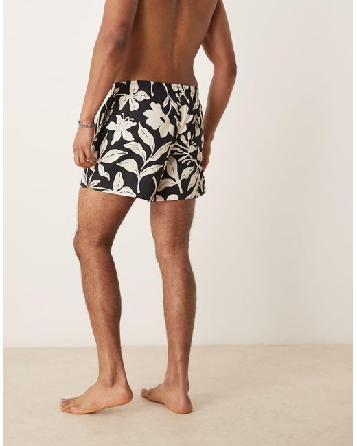 Abercrombie & Fitch Zwemshort Met Bladerprint in het Natural voor heren