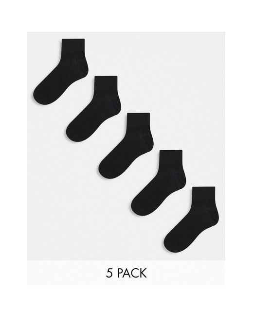 River Island White 5 Pack Ankle Socks for men