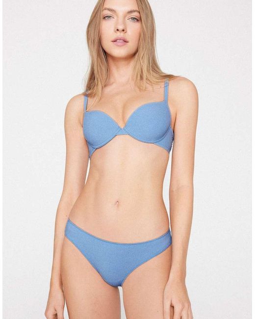 Tezenis Blue Athens Microfibre Push-Up Bra