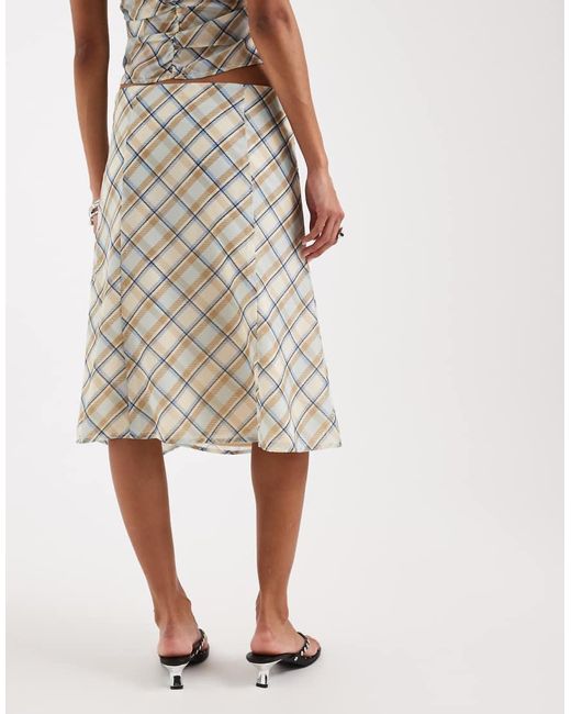 Motel White Co-Ord Kamili Midi Skirt