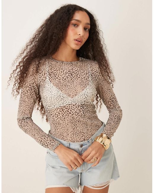Aware Brown Fine Layering Jersey Top