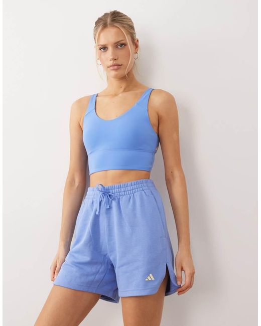 Adidas Originals Blue Adidas Sportswear Three Stripes Studios Jersey Shorts