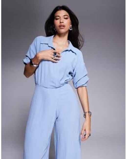 ASOS Blue – drapierter jumpsuit