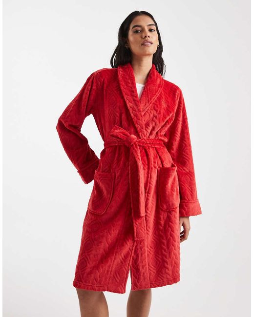 Ralph Lauren Red Shawl Collar Robe
