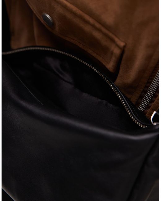 TOPSHOP Brown – charlie – umhängetasche aus leder
