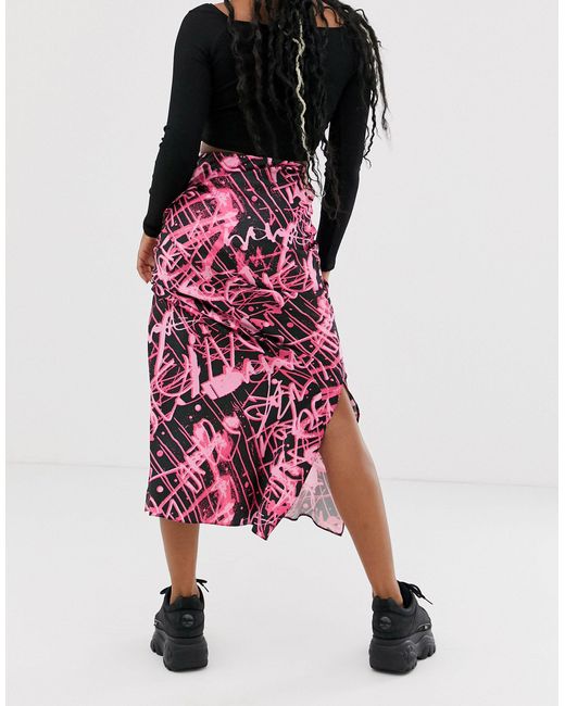 graffiti maxi skirt