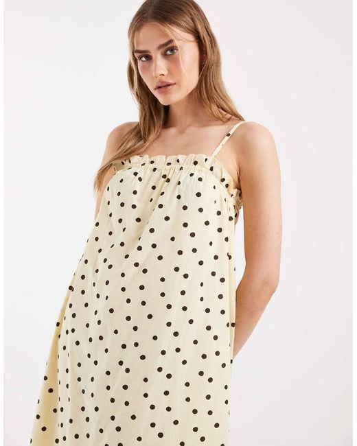 Pieces White Cotton Cami Maxi Dress