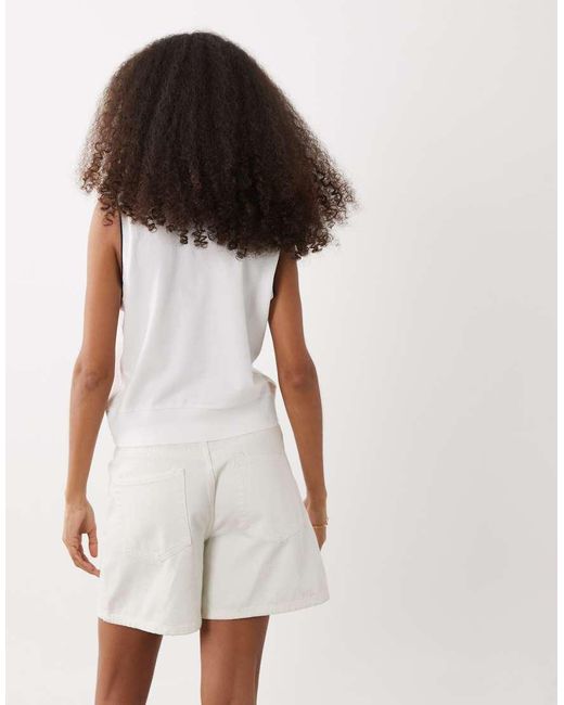 Polo Ralph Lauren White Wimbledon Capsule Logo Stretch Mesh Sleeveless Polo Shirt